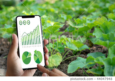 agriculture technology concept man Agronomist agriculture technology concept man Agronomist 44047948