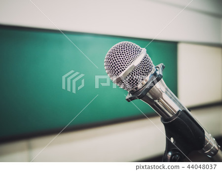 Close up of microphone in classroom  44048037