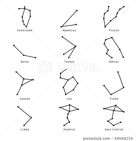 Astrological Zodiac Star signs Horoscope Vector Stock