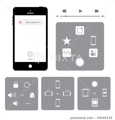 Touchscreen smart phone mobile button Vector - Stock Illustration ...