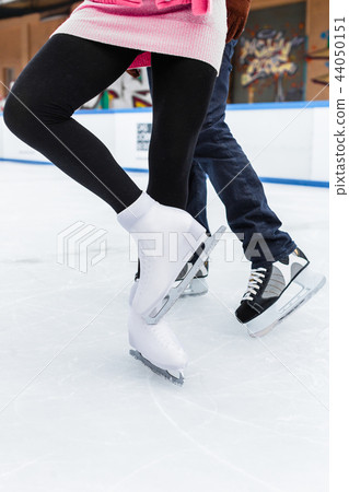Figure ice skater's leg while dancing 44050151