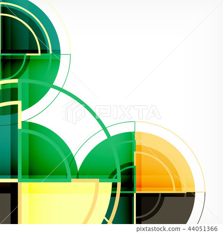 Creative circles geometric abstract background with 3d effect Creative circles geometric abstract background with 3d effect 44051366