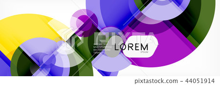 Abstract background - multicolored circles, trendy minimal geometric design 44051914