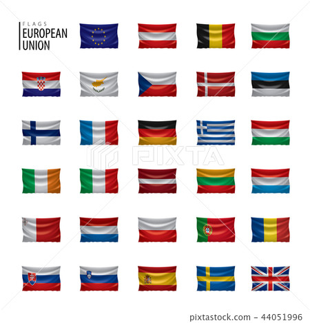 flags of the european union. Vector illustration. 44051996