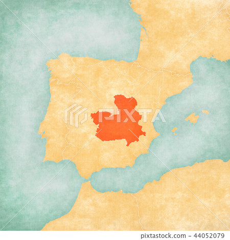 Map of Iberian Peninsula - Castilla-La Mancha 44052079