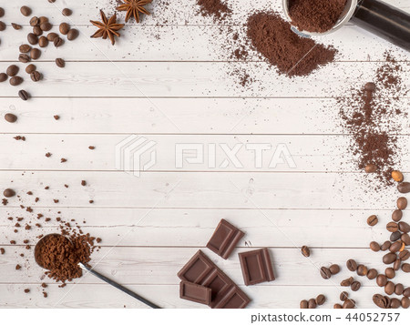 Background with different coffee, coffee bean,  44052757