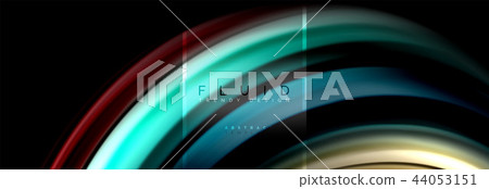 Fluid colors abstract background colorful poster, twisted liquid design on black, colorful marble or 44053151