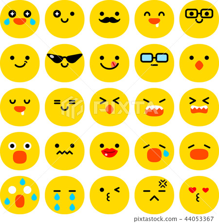 Funny face icon set Funny face icon set 44053367