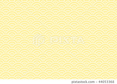 Japanese style wave background material 44053368