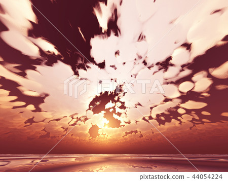 Wind and clouds with the sea 44054224