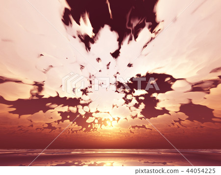 Wind and clouds with the sea 44054225