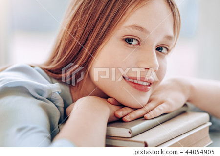 Portrait of charming girl that posing on camera 44054905