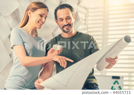 Beautiful young female standing near her partner Beautiful young female standing near her partner 44055715