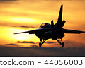 Sunset and airplane 44056003