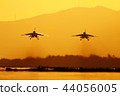 Sunset and airplane 44056005