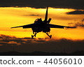 Sunset and airplane 44056010