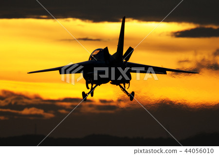 Sunset and airplane 44056010