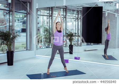 Inspired mature woman focusing on mental health Inspired mature woman focusing on mental health 44056840