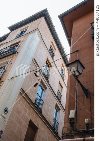 Traditional housing building in Lavapies in Madrid 44057125