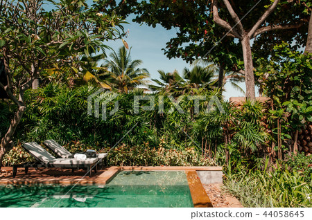 Tropical infinity edge pool in Samui island resort 44058645