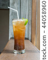 ice lemon tea on wood table ,selective focus 44058960