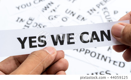 yes we can text or word meaning on paper in hand h 44059125