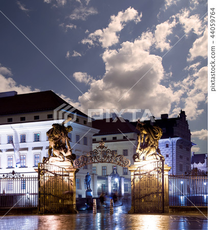 Matthias Gate, at Hradcany Castle Prague at night 44059764