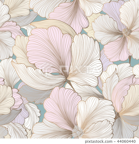 Floral seamless pattern. Flower garden background 44060440