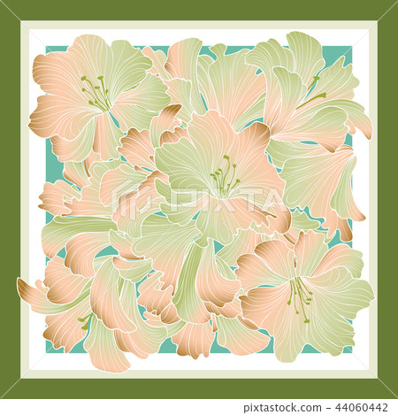 Floral pattern for silk tissue flower lily decor 44060442