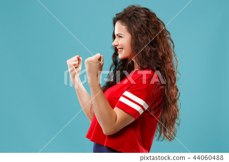 Winning success woman happy ecstatic celebrating being a winner. Dynamic energetic image of female 44060488