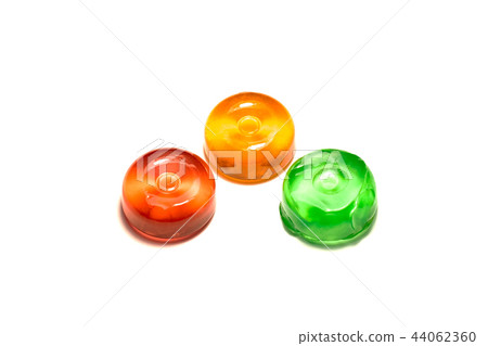 Three clorfull lollipops on a white background Three clorfull lollipops on a white background 44062360