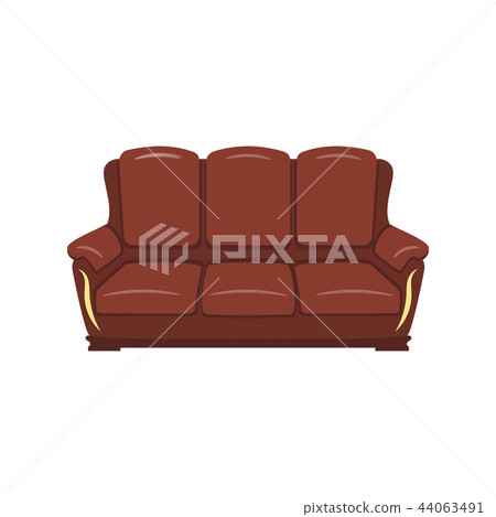 brown sofa isolated on a white background 44063491