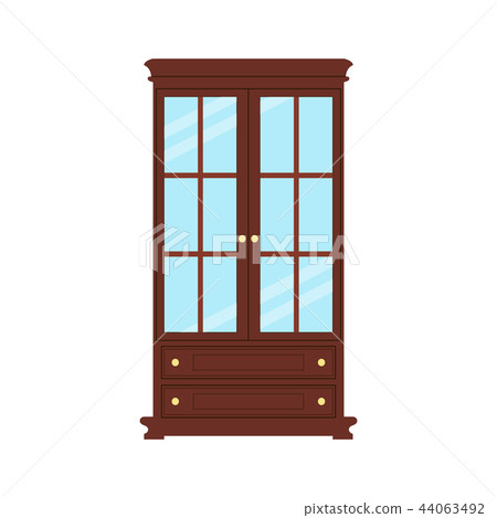 Vector. bright bookcase in the background, 44063492