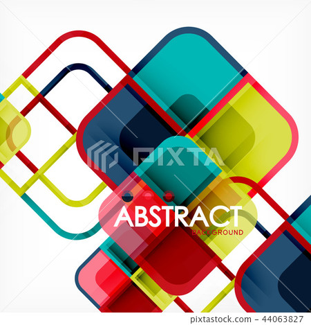 Abstract background, square shapes geometric composition Abstract background, square shapes geometric composition 44063827