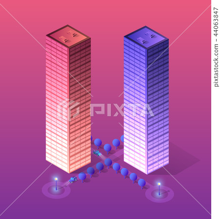 Smart city of ultraviolet 44063847