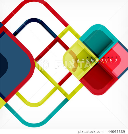 Abstract background, square shapes geometric composition Abstract background, square shapes geometric composition 44063889
