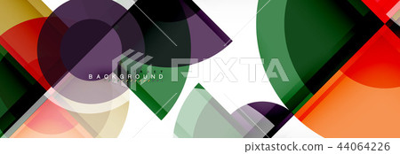 Abstract background - multicolored circles, trendy minimal geometric design Abstract background - multicolored circles, trendy minimal geometric design 44064226