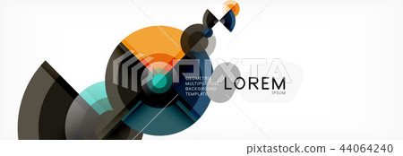 Vector fantastic circle modern geometric background template 44064240