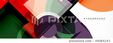 Abstract background - multicolored circles, trendy minimal geometric design Abstract background - multicolored circles, trendy minimal geometric design 44064241