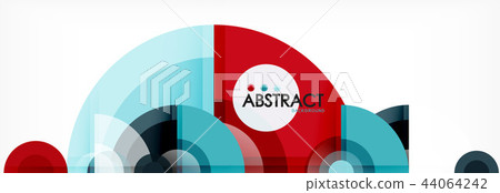 Abstract background - multicolored circles, trendy minimal geometric design 44064242