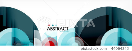 Abstract background - multicolored circles, trendy minimal geometric design Abstract background - multicolored circles, trendy minimal geometric design 44064243