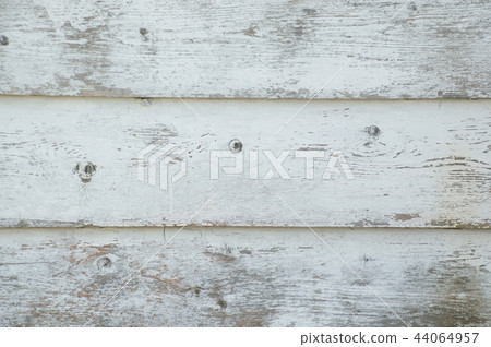 White grunge background antique painted peeling wooden boards 44064957