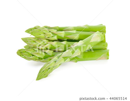 pile of fresh asparagus on white background 44065514