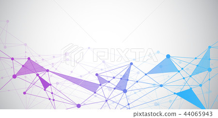 Abstract connecting dots and lines with geometric - Stock Illustration ...