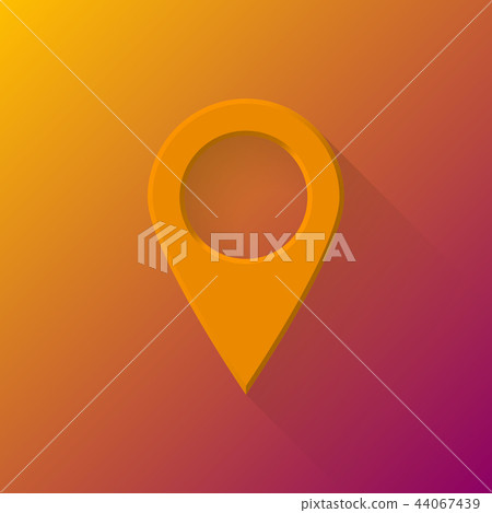 Orange Abstract Map Pointer Button Orange Abstract Map Pointer Button 44067439