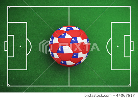 Composite image of football in chile colours Composite image of football in chile colours 44067617