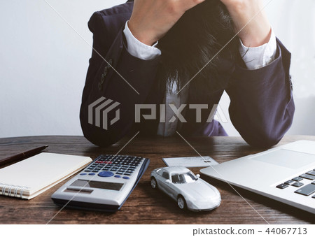 Businessman are concerned about paying 44067713