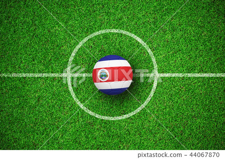 Composite image of football in costa rica colours Composite image of football in costa rica colours 44067870