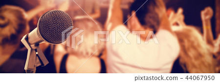 Composite image of microphone with stand Composite image of microphone with stand 44067950