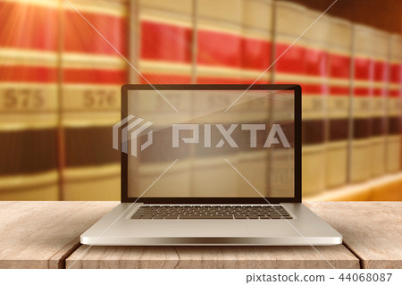 Composite image of laptop with with screen 44068087